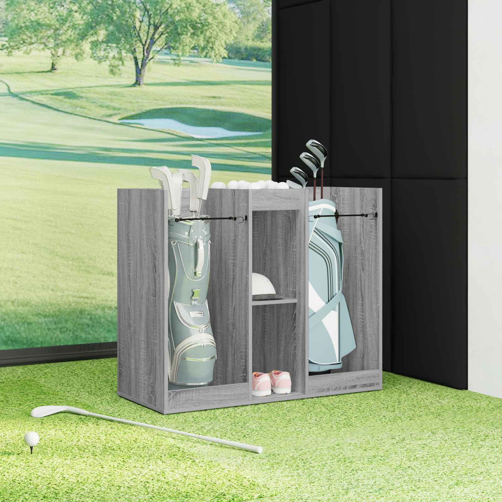 Armadio per Golf Tinta unita Grigio Sonoma 102 x 45 x 85,5 cm