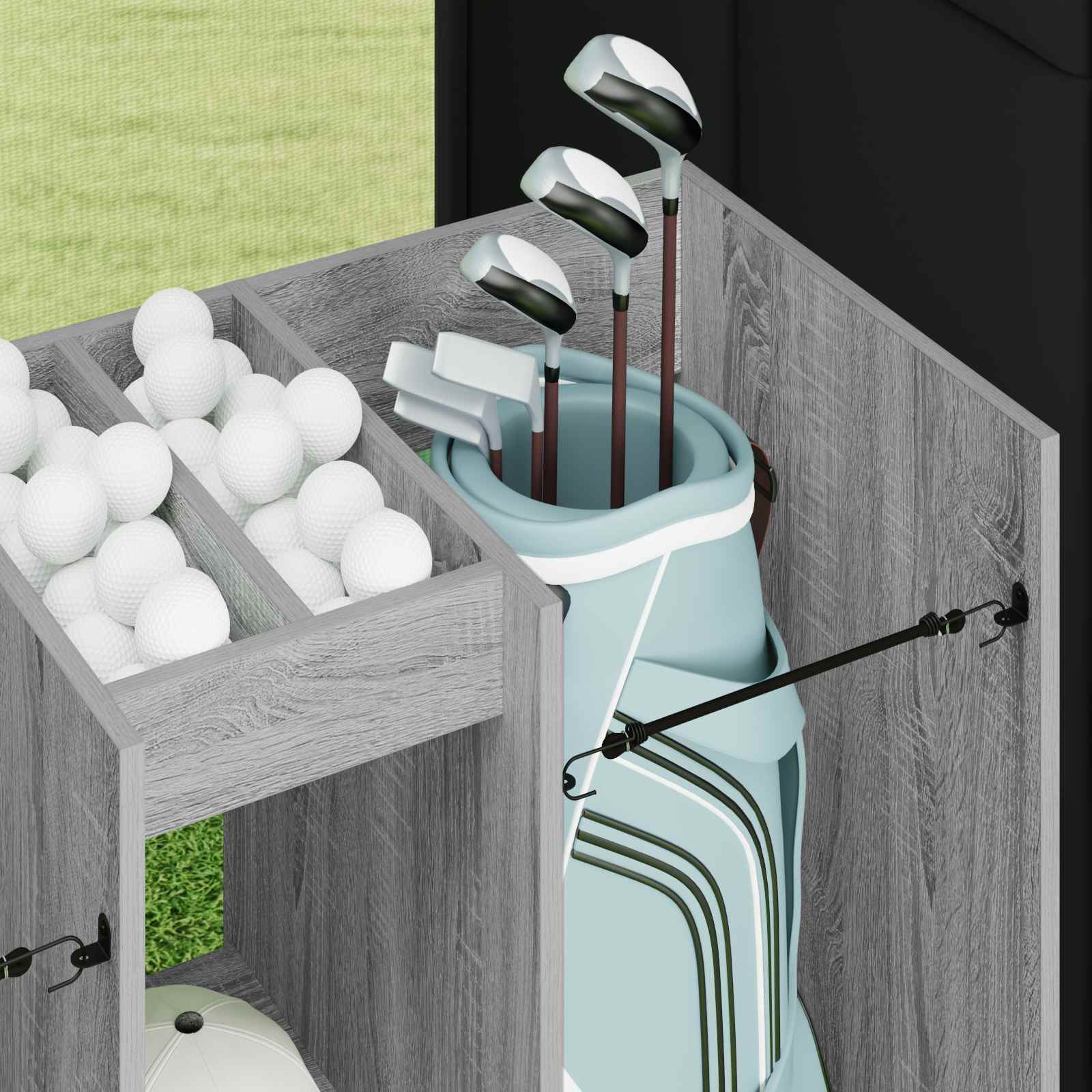 Armadio per Golf Tinta unita Grigio Sonoma 102 x 45 x 85,5 cm