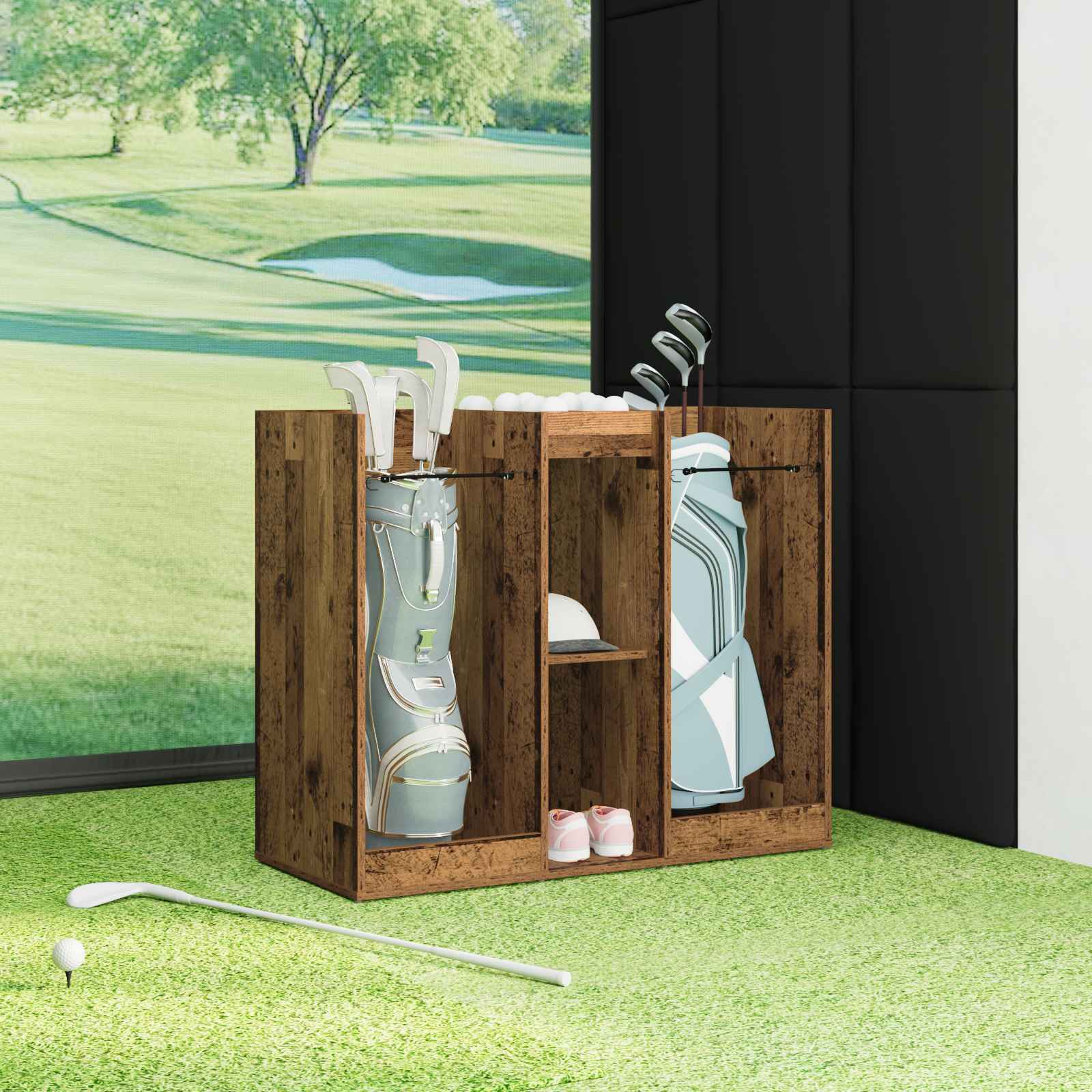 Armadio per Golf Tinta unita Legno vecchio 102 x 45 x 85,5 cm