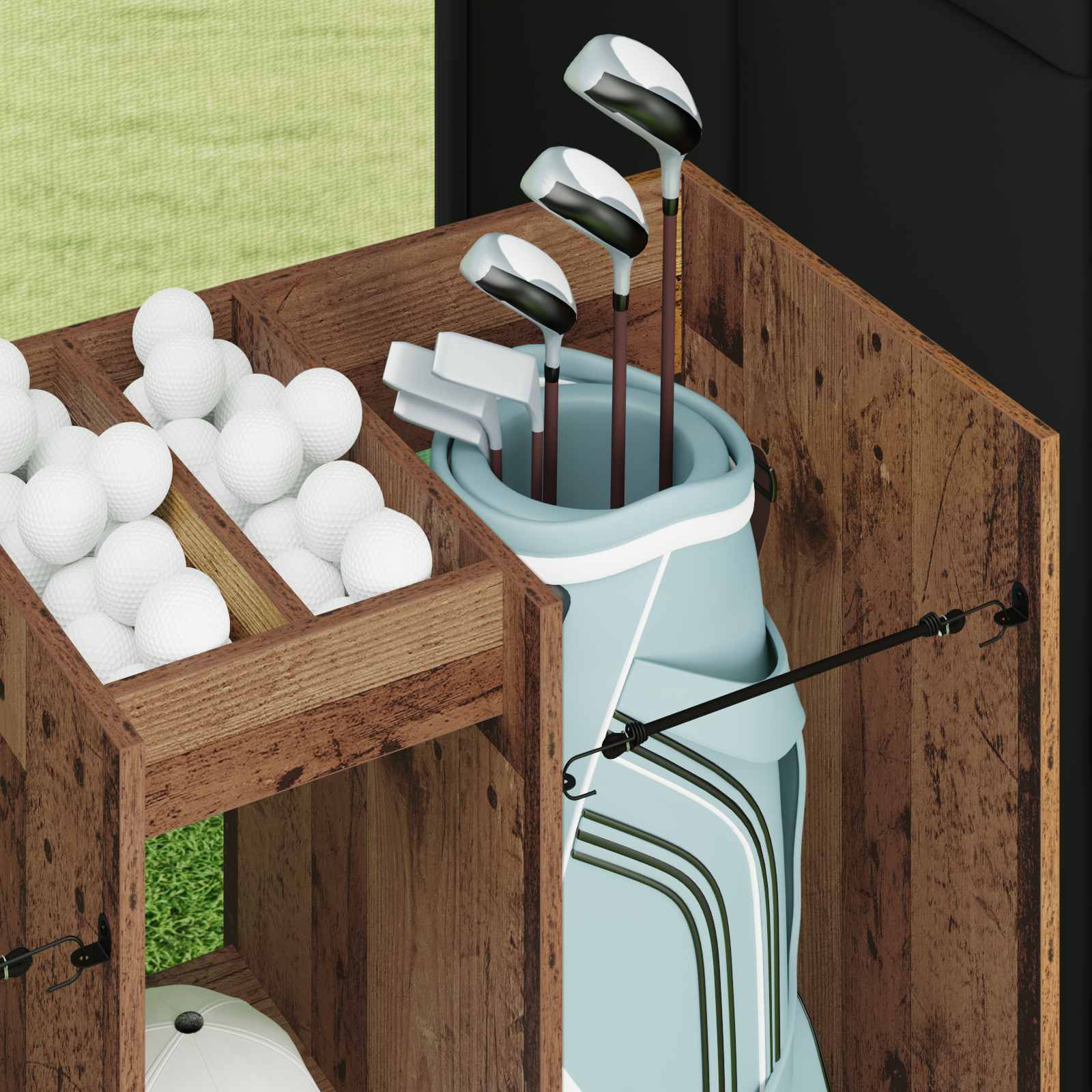Armadio per Golf Tinta unita Legno vecchio 102 x 45 x 85,5 cm