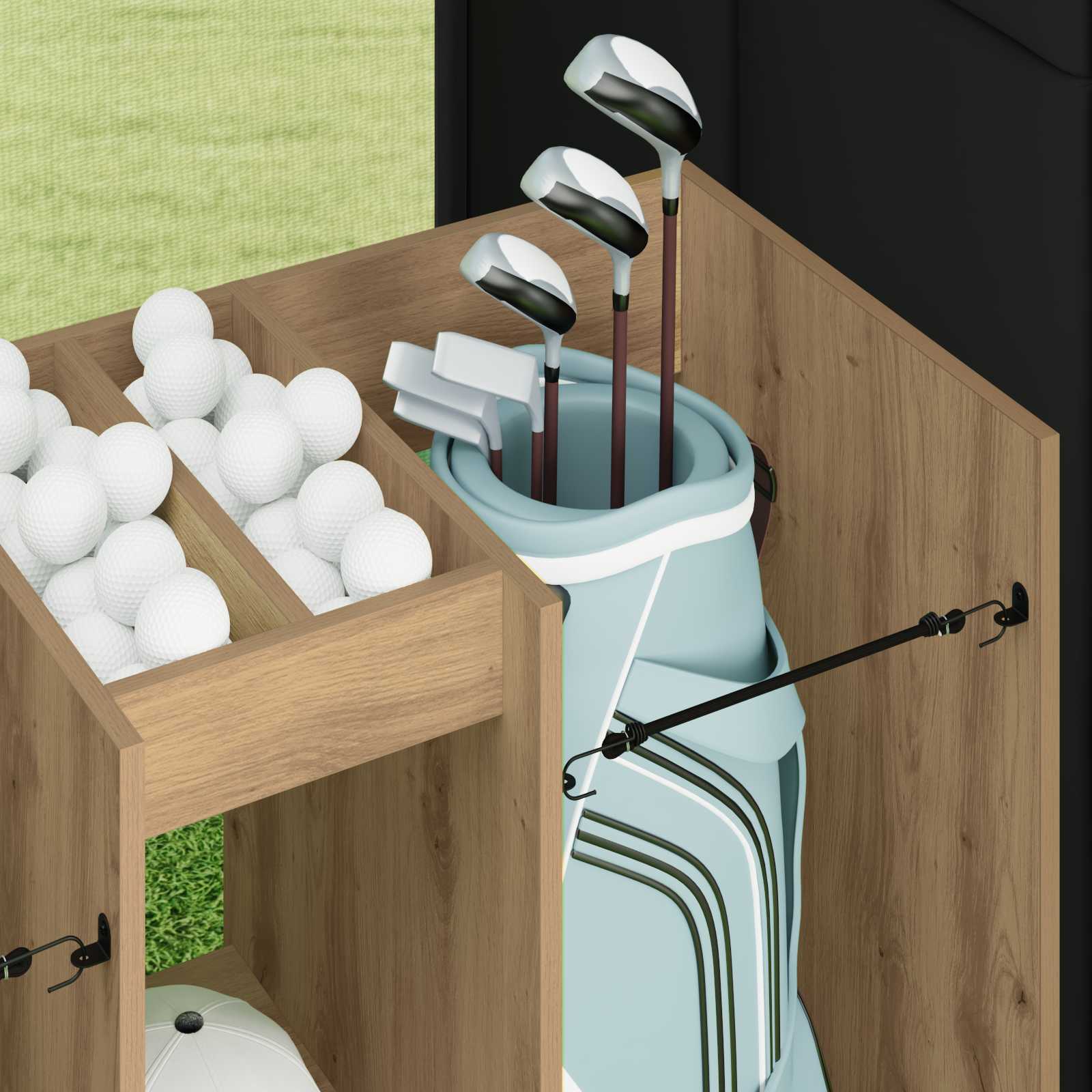 Armadio per Golf Rovere artigianale 102 x 45 x 85,5 cm