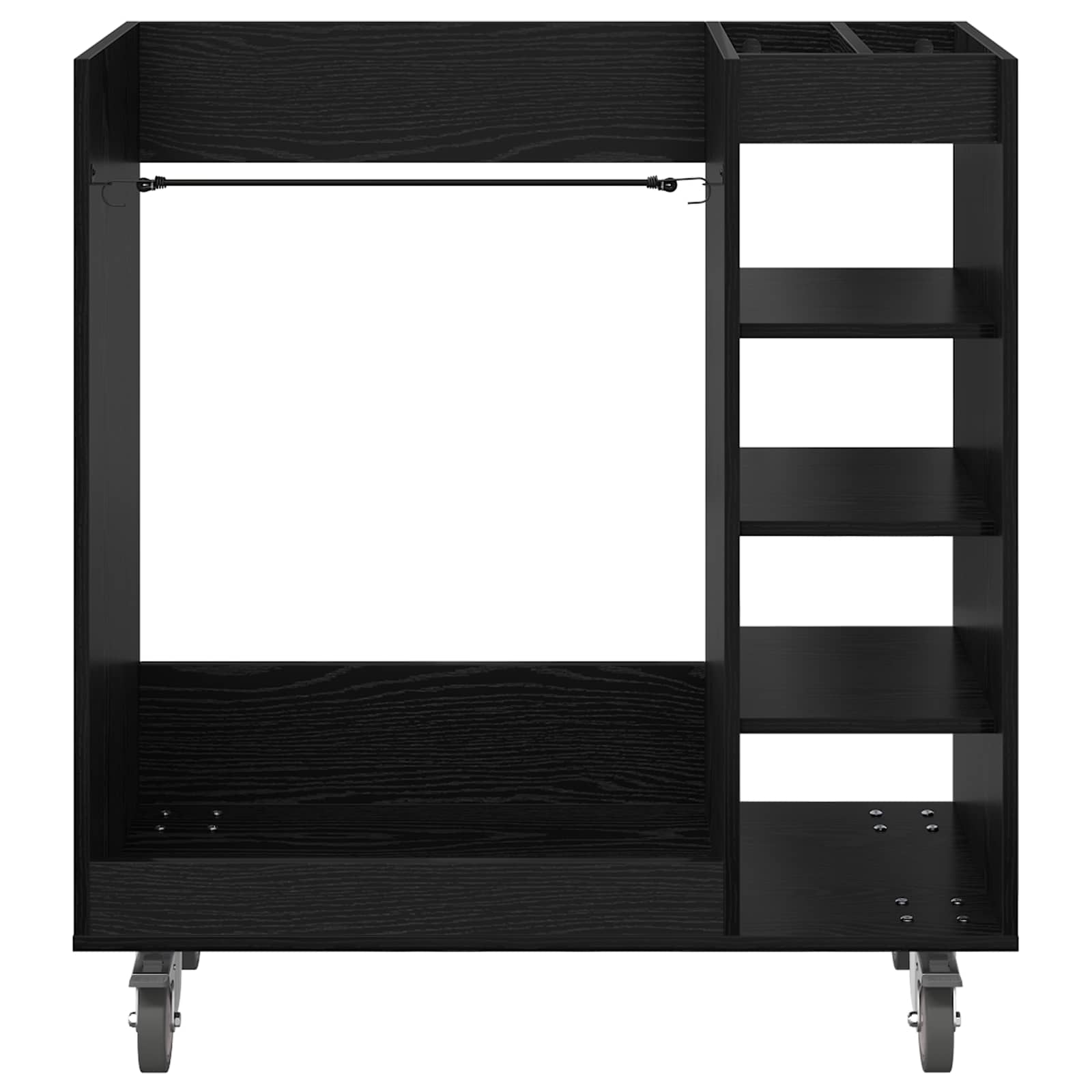 Armadio per Golf con ruota Rovere Nero 90 x 45 x 98 cm