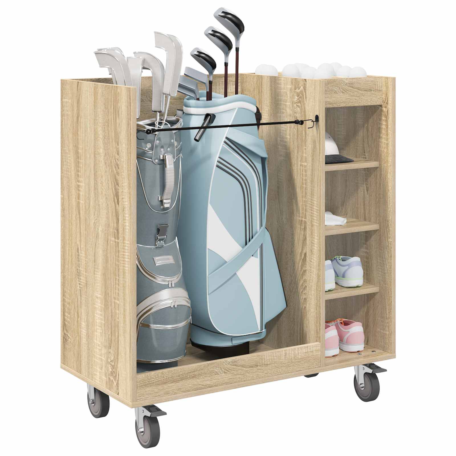 Armadio per Golf con ruota Rovere Sonoma 90 x 45 x 98 cm