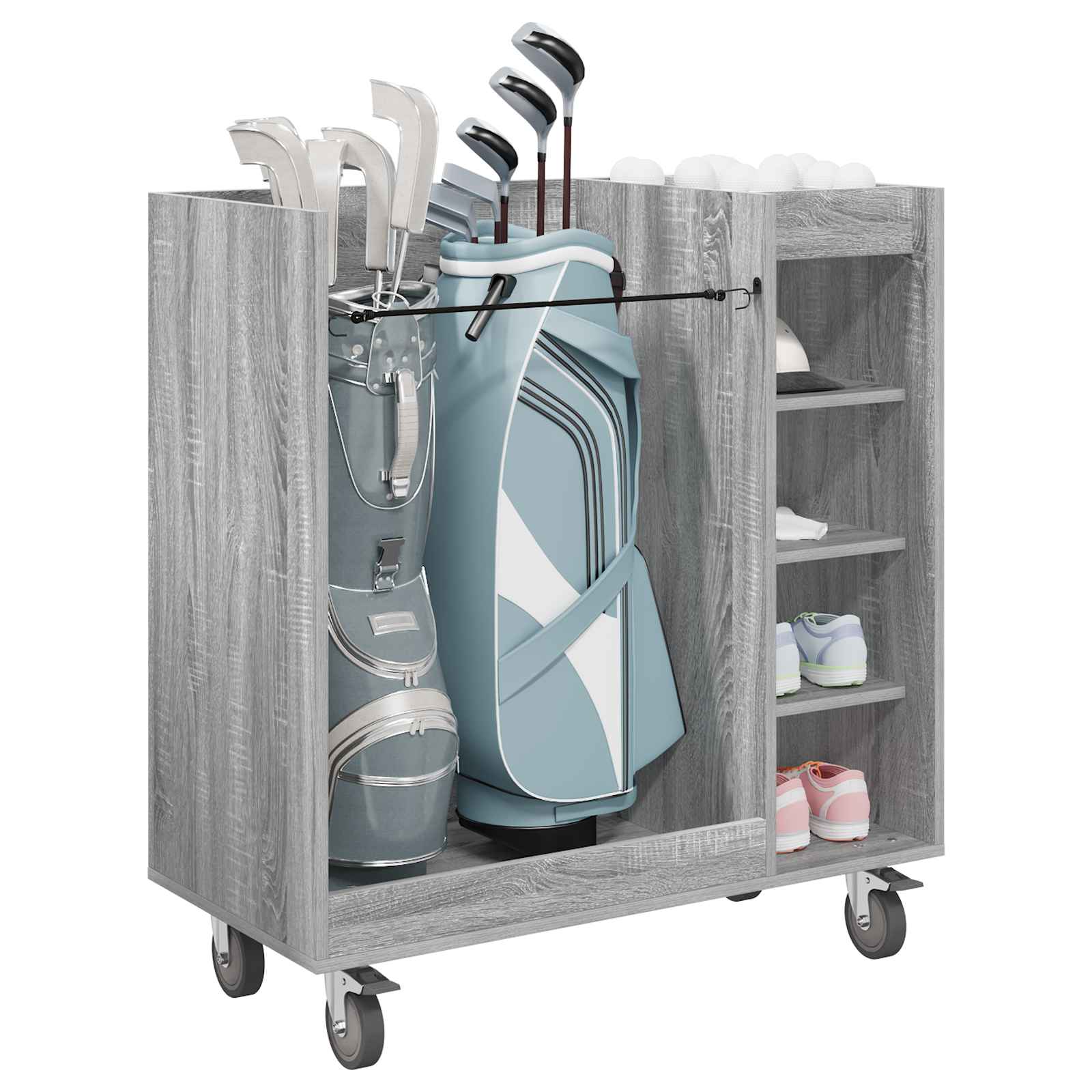 Armadio per Golf con ruota Sonoma grigio 90 x 45 x 98 cm