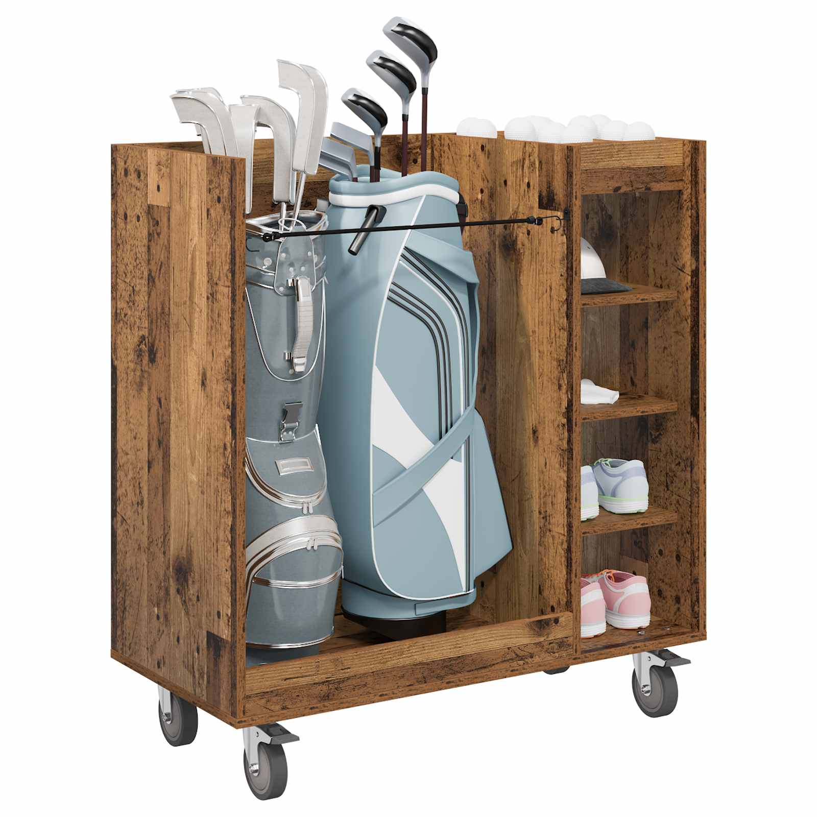 Armadio per Golf con ruota Legno vecchio 90 x 45 x 98 cm