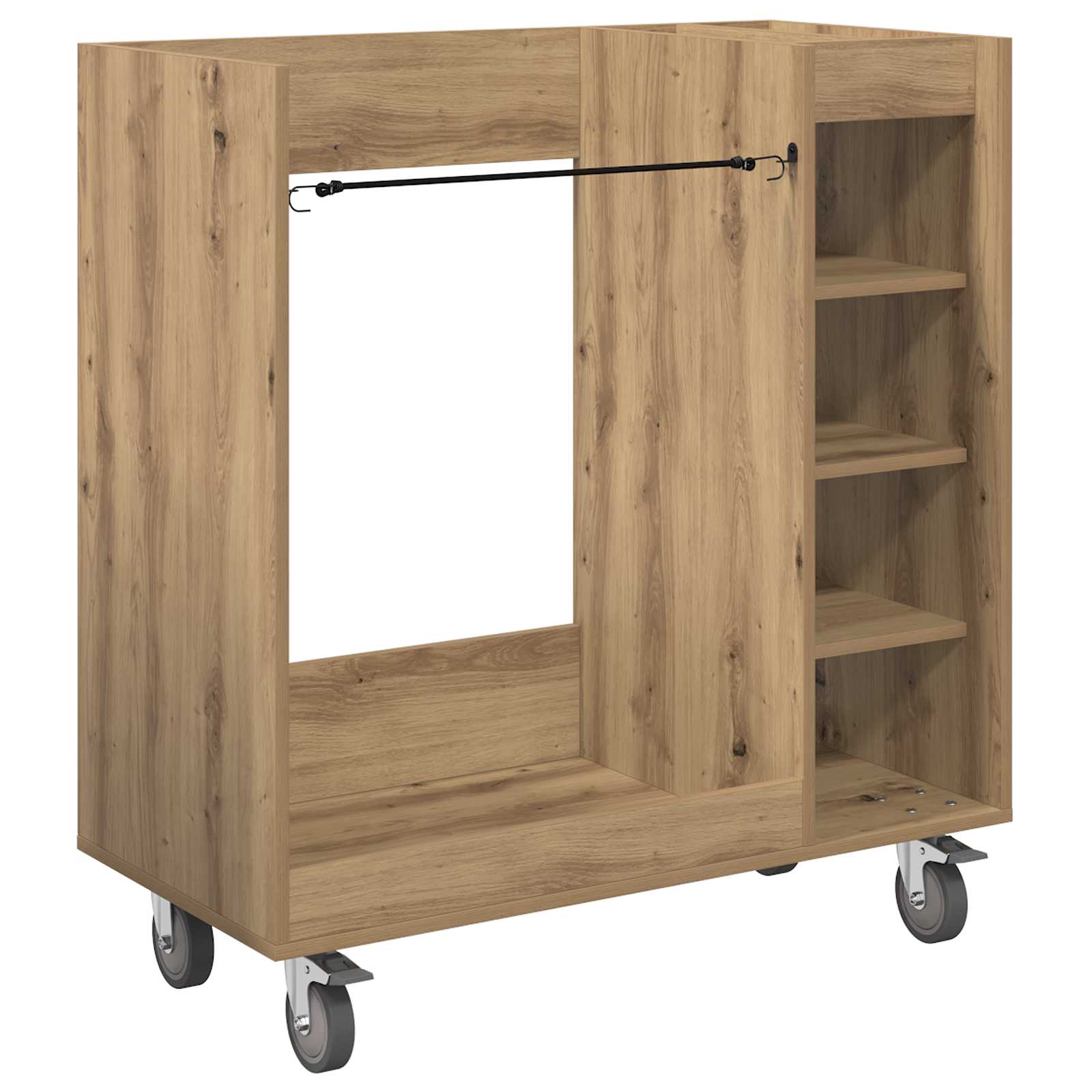 Armadio per Golf con ruota Rovere artigianale 90 x 45 x 98 cm