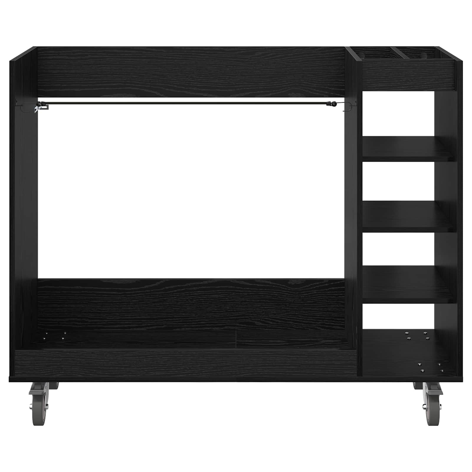 Armadio per Golf con ruota Rovere Nero 120 x 45 x 98 cm