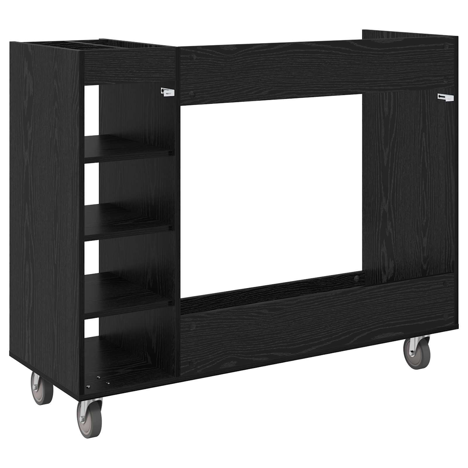 Armadio per Golf con ruota Rovere Nero 120 x 45 x 98 cm