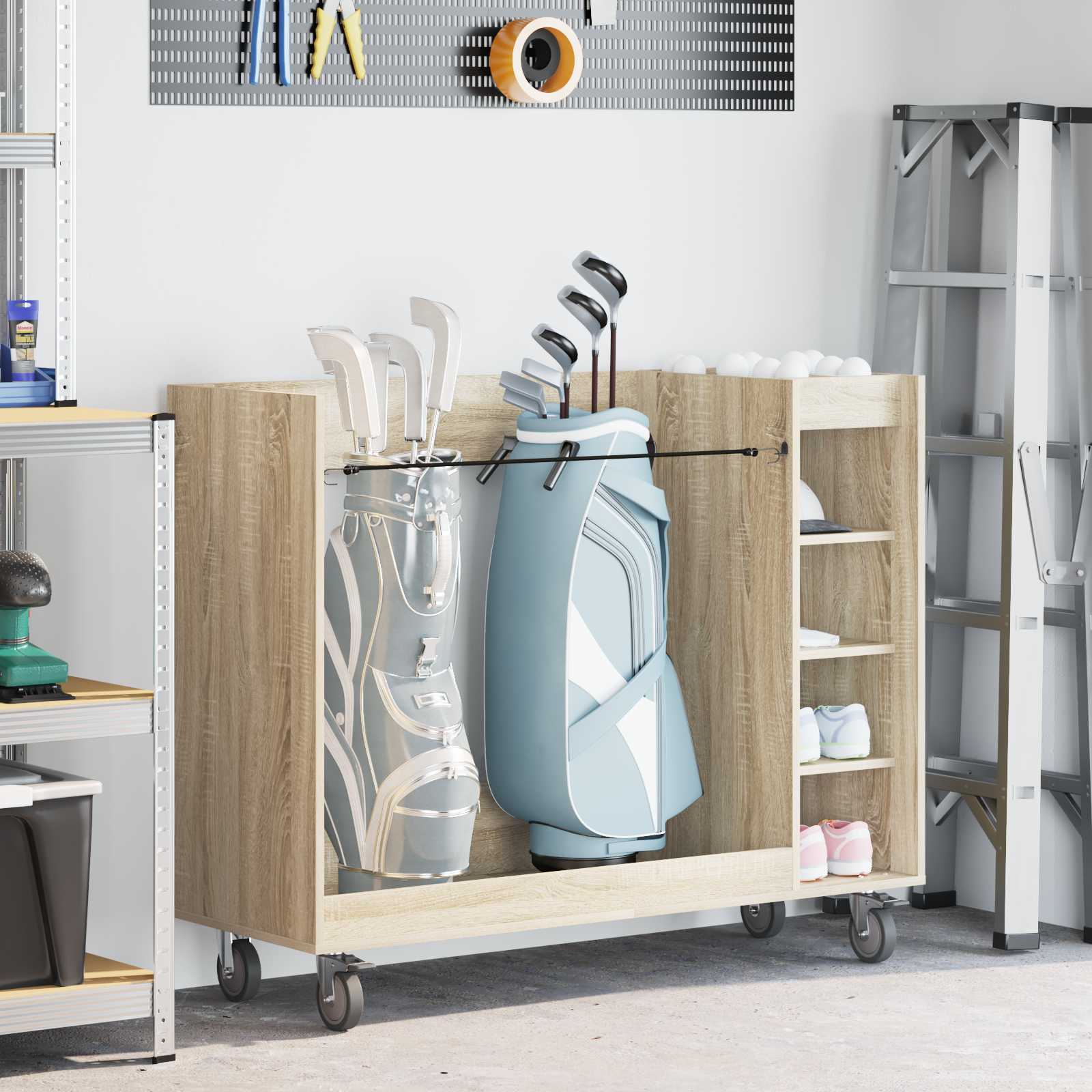 Armadio per Golf con ruota Rovere Sonoma 120 x 45 x 98 cm
