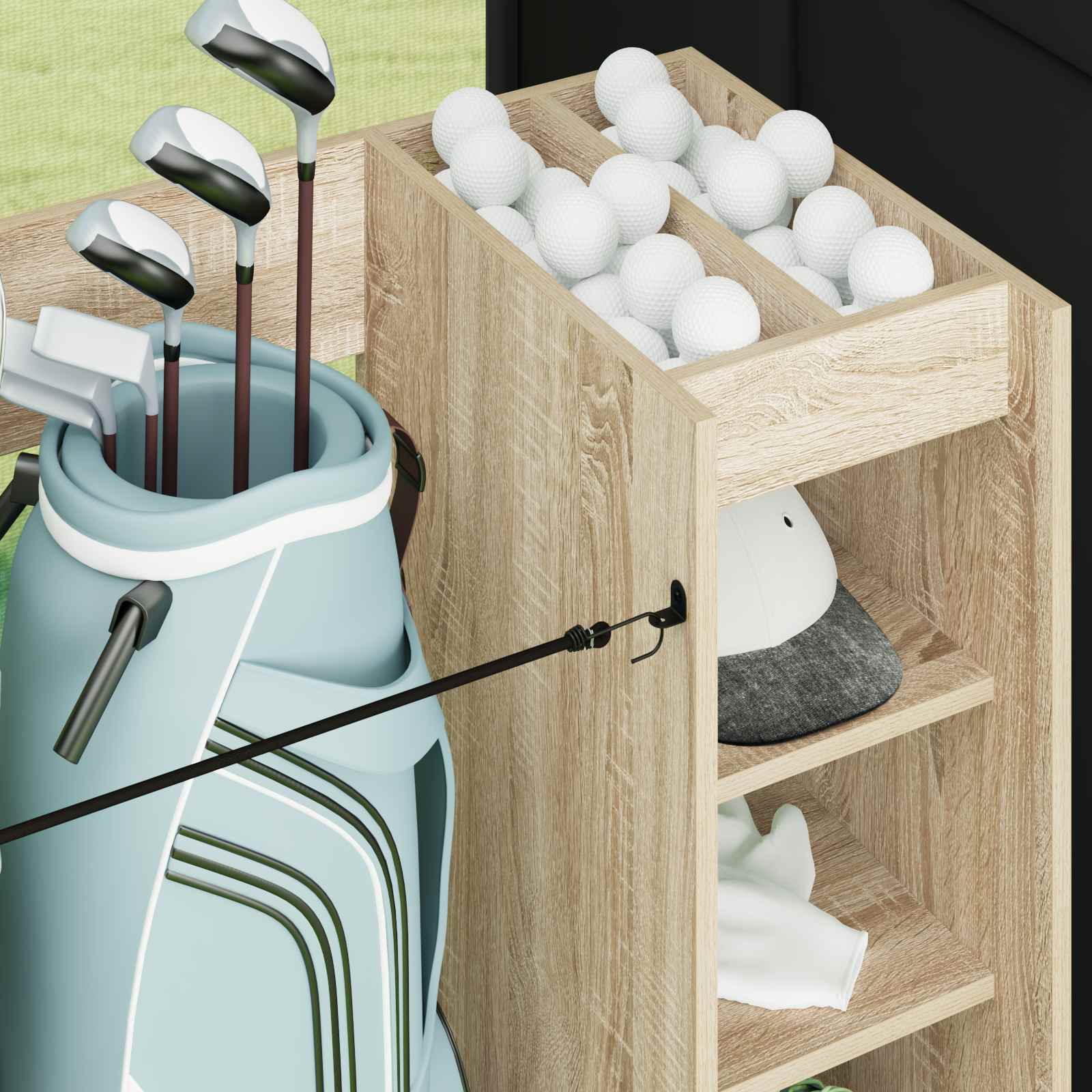 Armadio per Golf con ruota Rovere Sonoma 120 x 45 x 98 cm