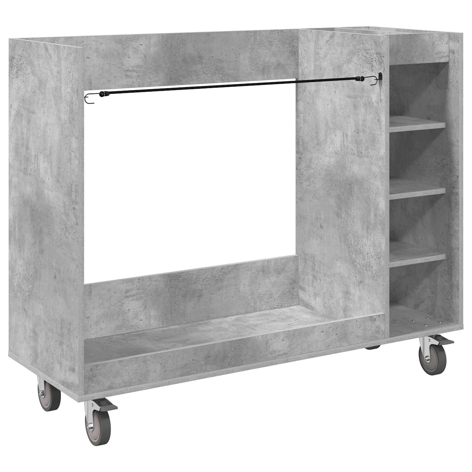 Armadio per Golf con ruota Grigio cemento 120 x 45 x 98 cm