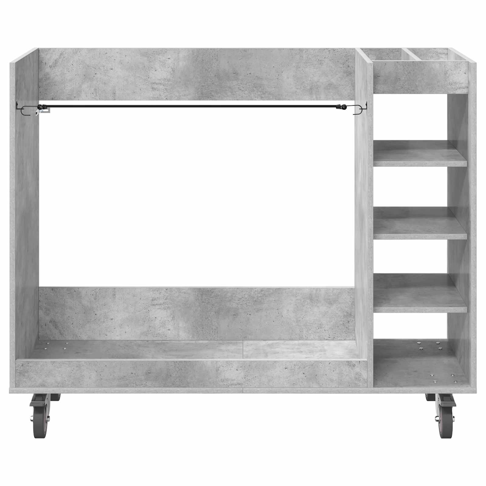 Armadio per Golf con ruota Grigio cemento 120 x 45 x 98 cm