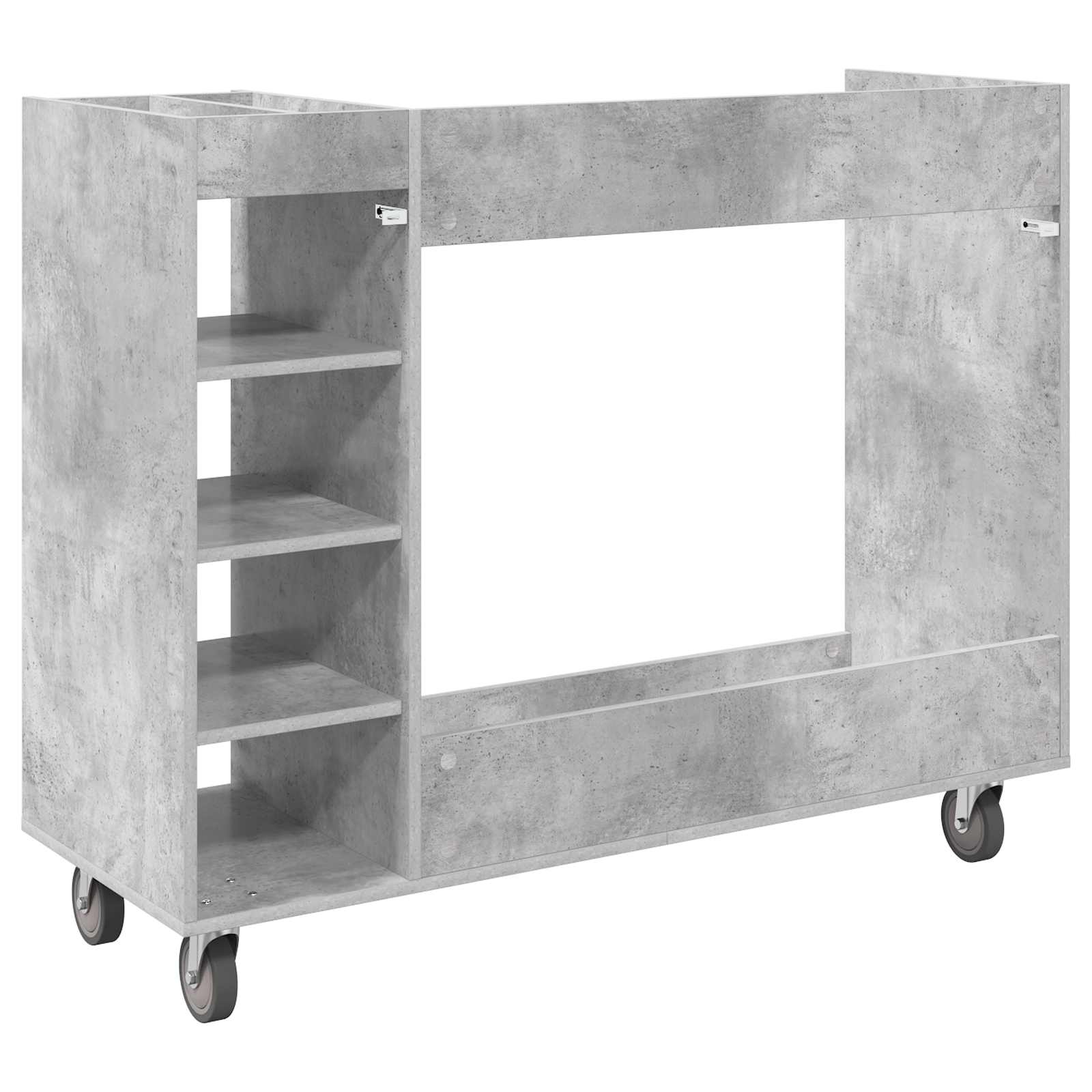 Armadio per Golf con ruota Grigio cemento 120 x 45 x 98 cm