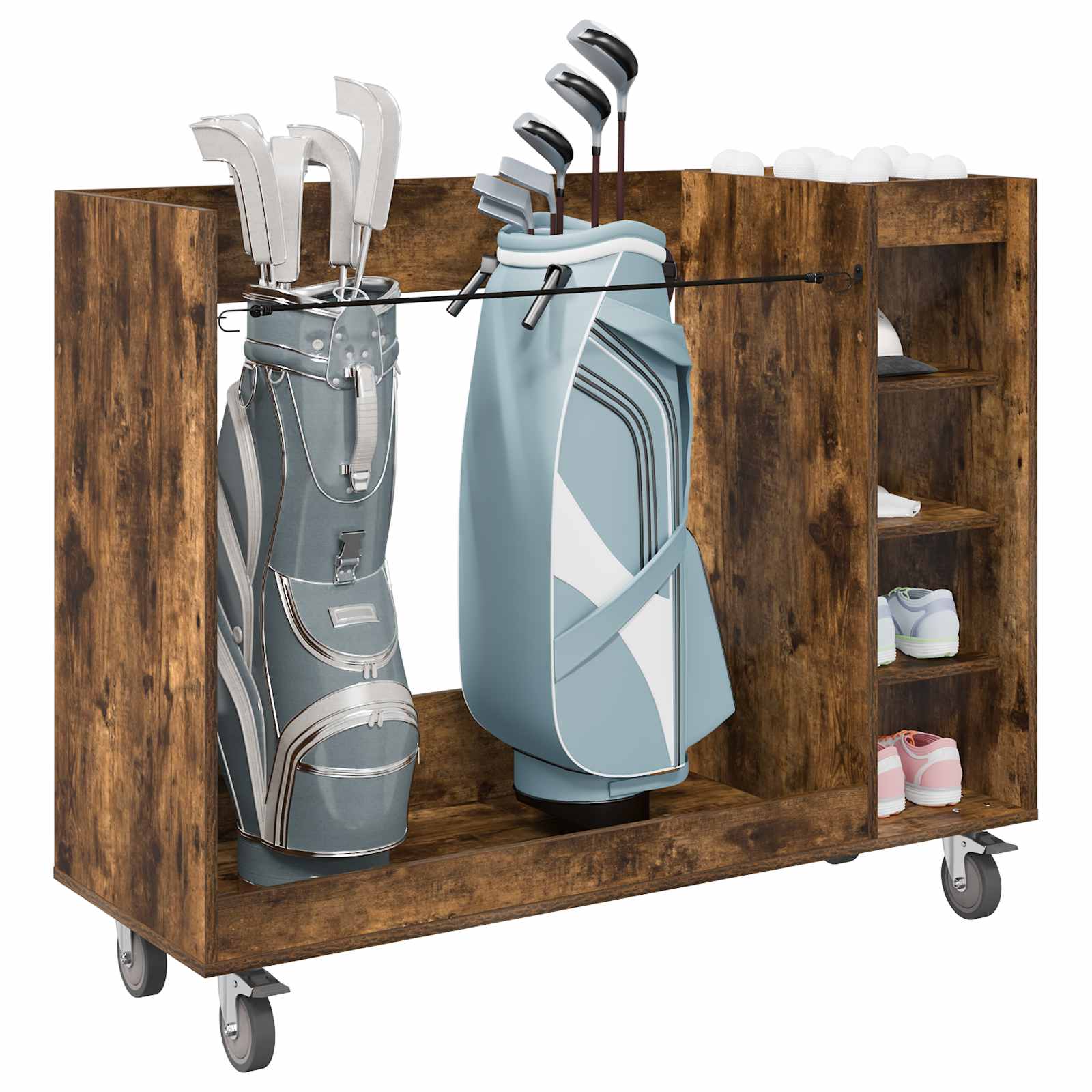 Armadio per Golf con ruota Rovere fumé 120 x 45 x 98 cm