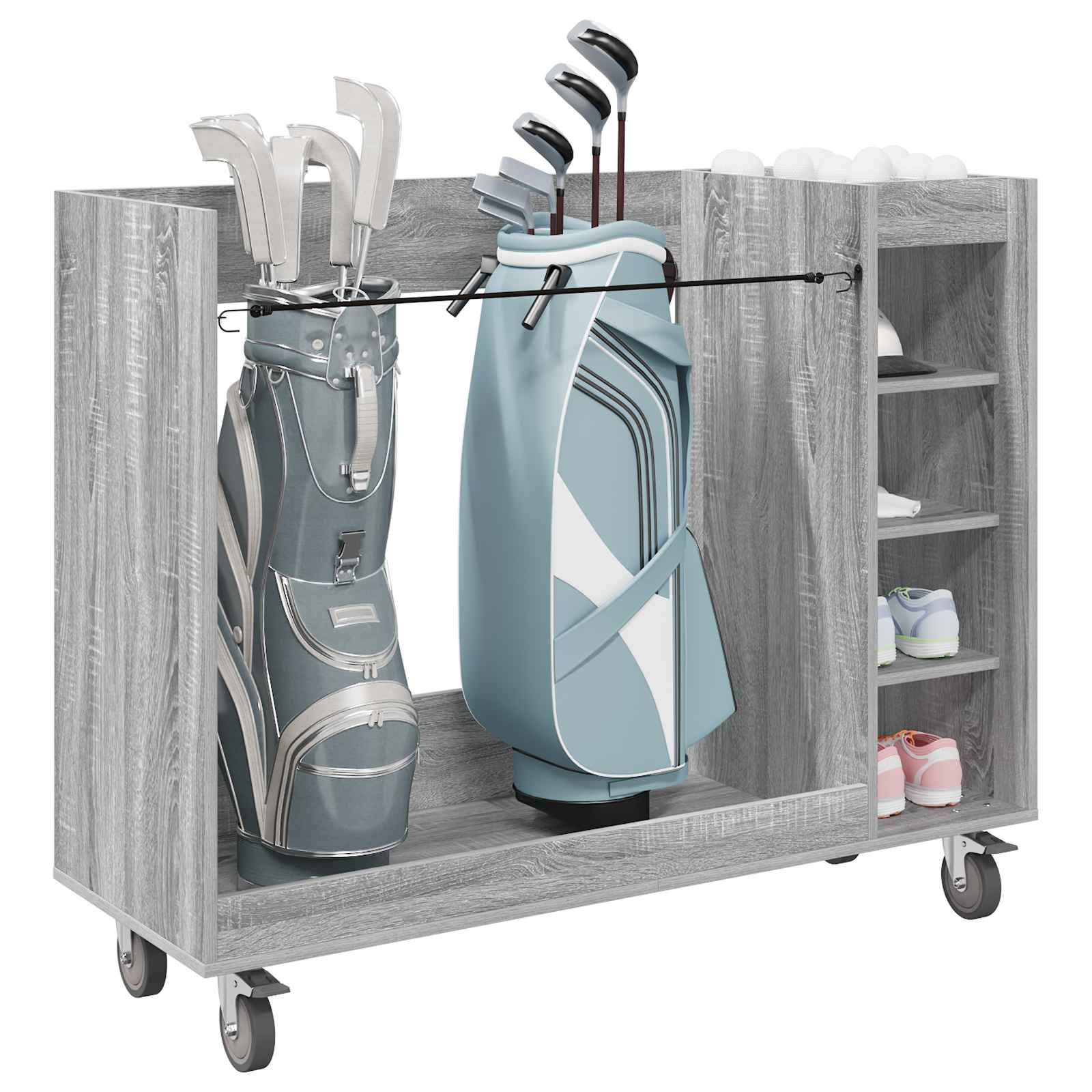 Armadio per Golf con ruota Sonoma grigio 120 x 45 x 98 cm