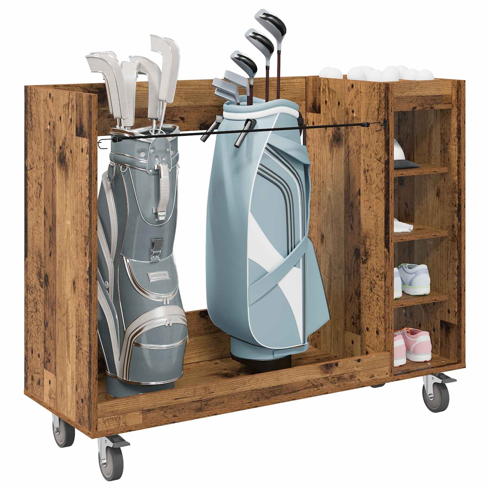 Armadio per Golf con ruota Legno vecchio 120 x 45 x 98 cm