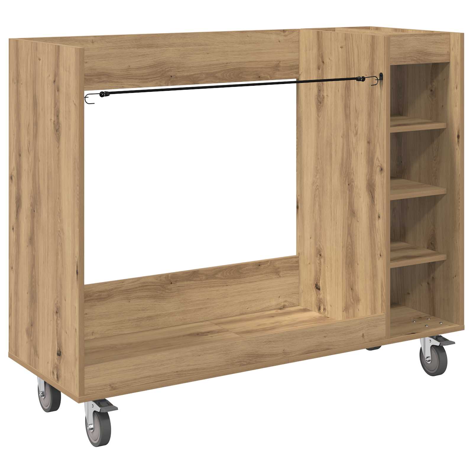 Armadio per Golf con ruota Rovere artigianale 120 x 45 x 98 cm