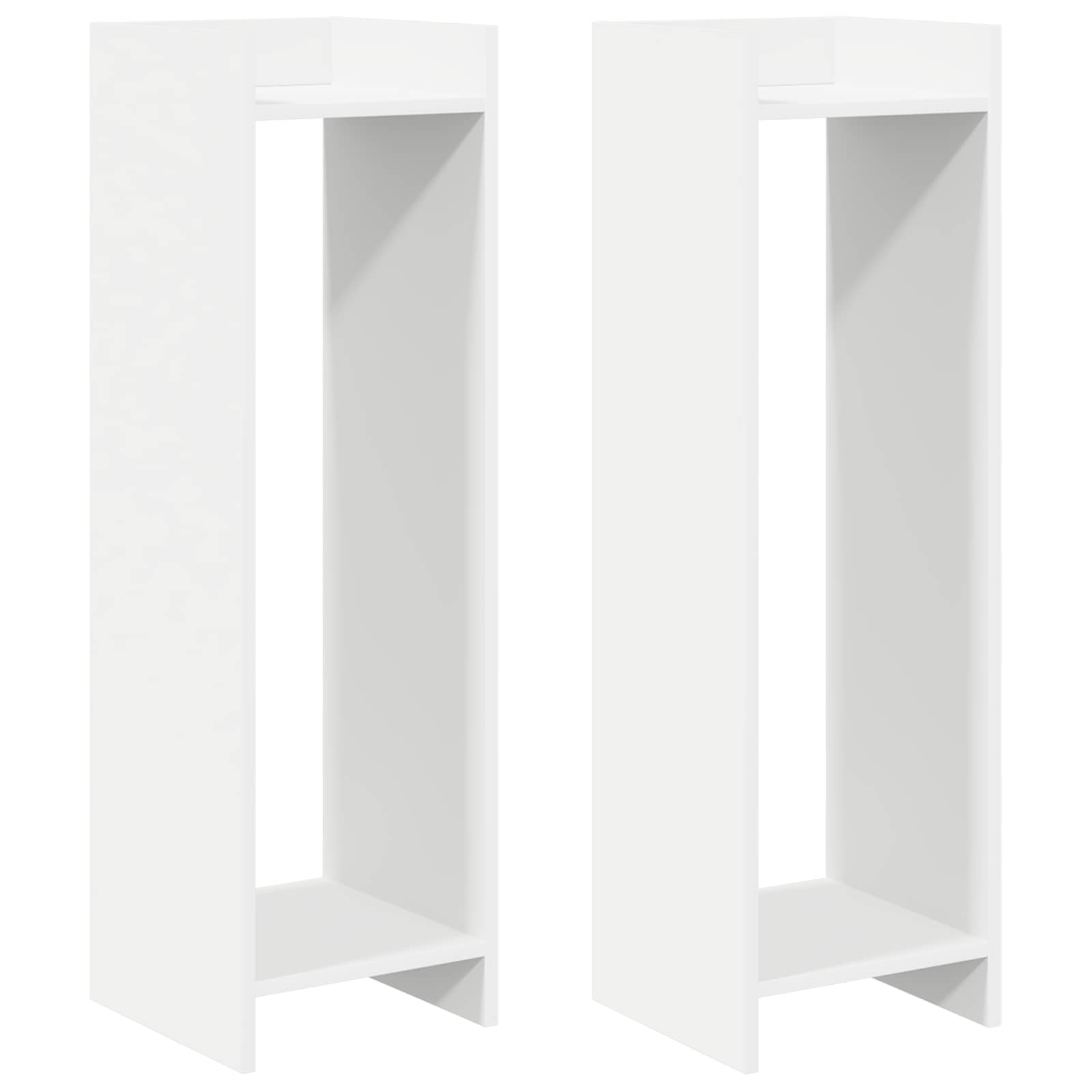 Supporto per piante 2 pz Bianco 30 x 30 x 100 cm