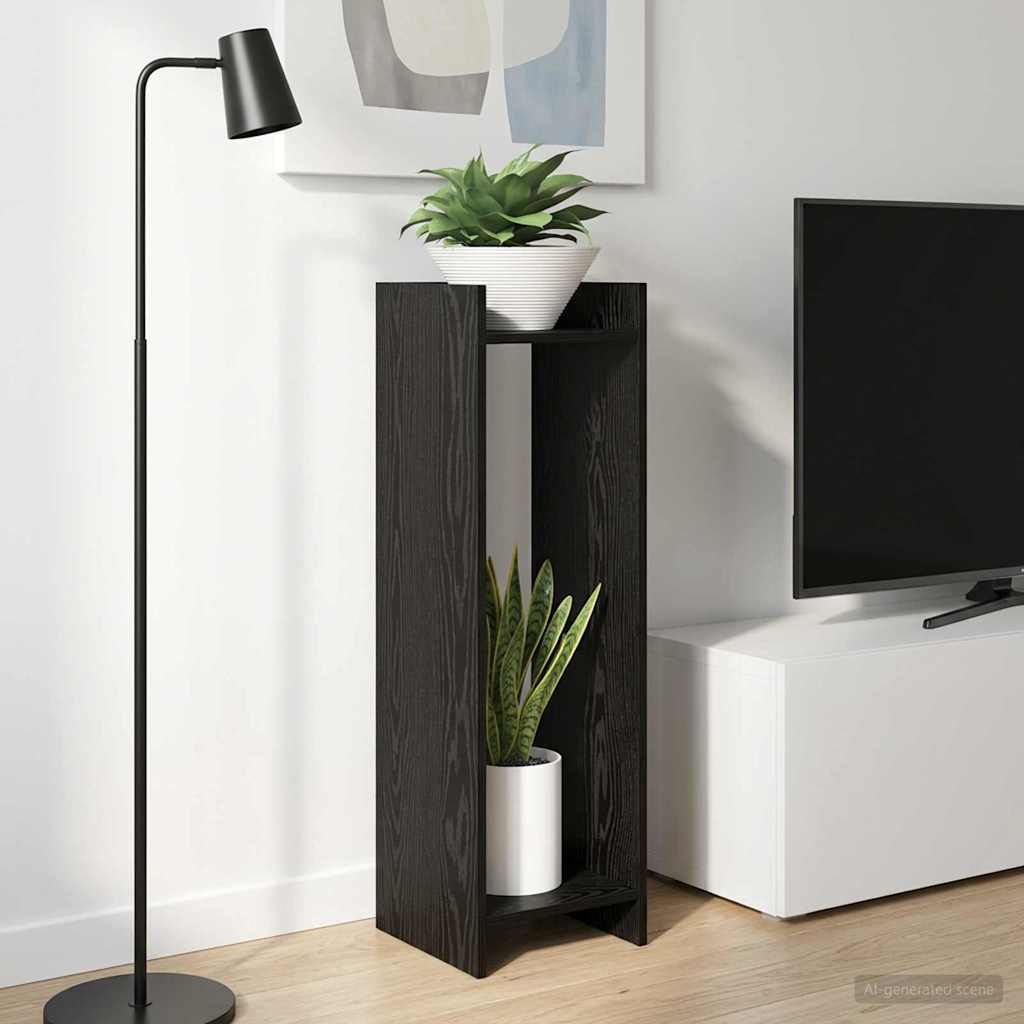 Supporto per piante 2 pz Rovere Nero 30 x 30 x 100 cm