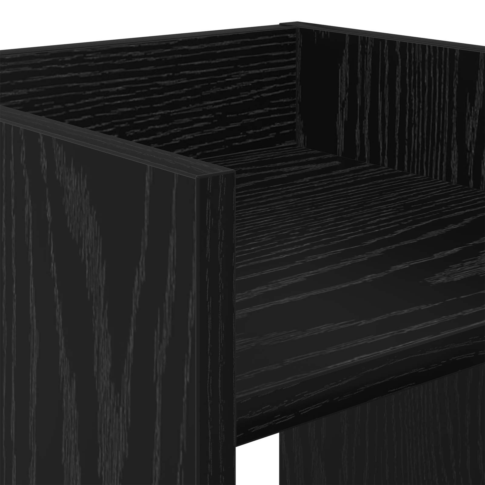 Supporto per piante 2 pz Rovere Nero 30 x 30 x 100 cm