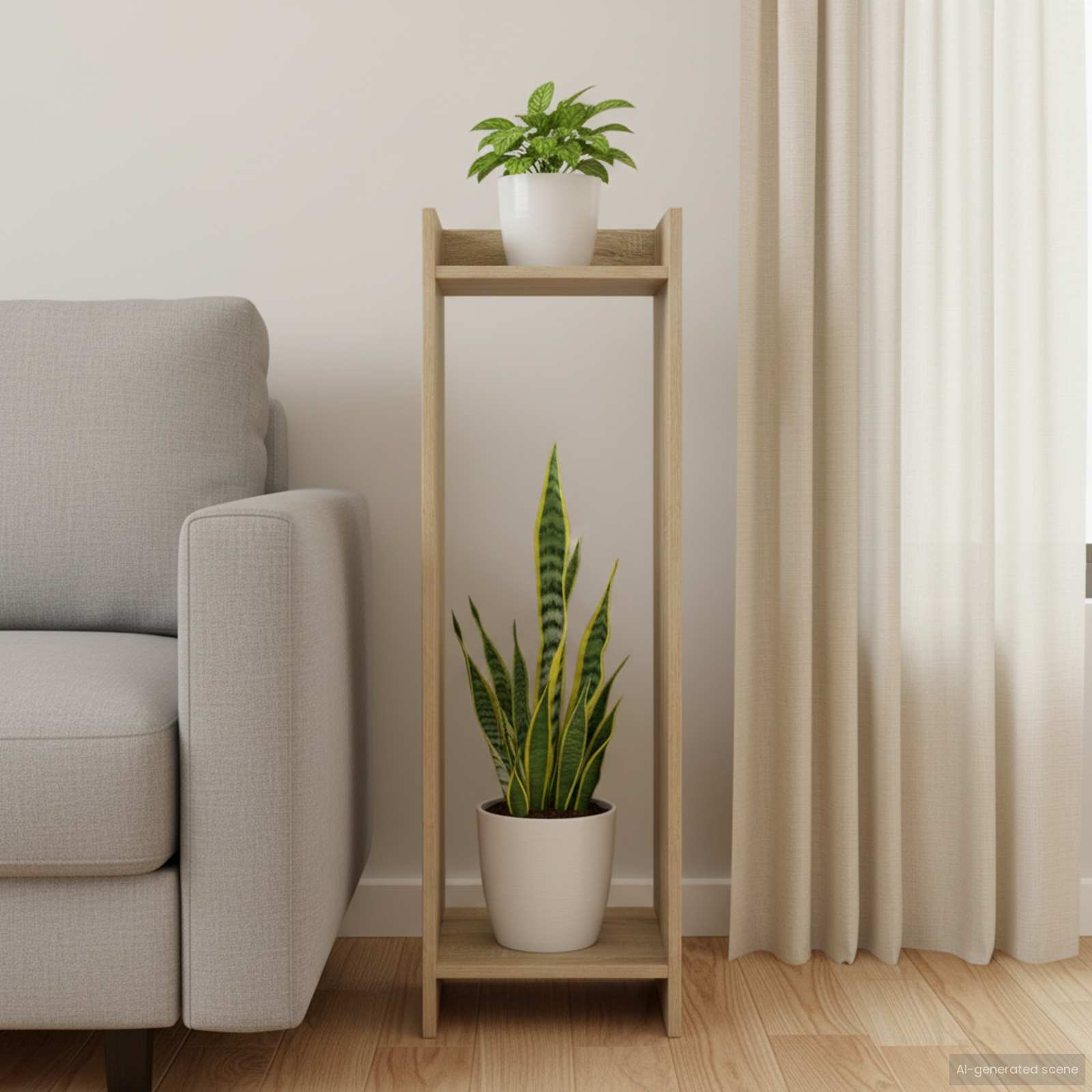 Supporto per piante Rovere Sonoma 30 x 30 x 100 cm