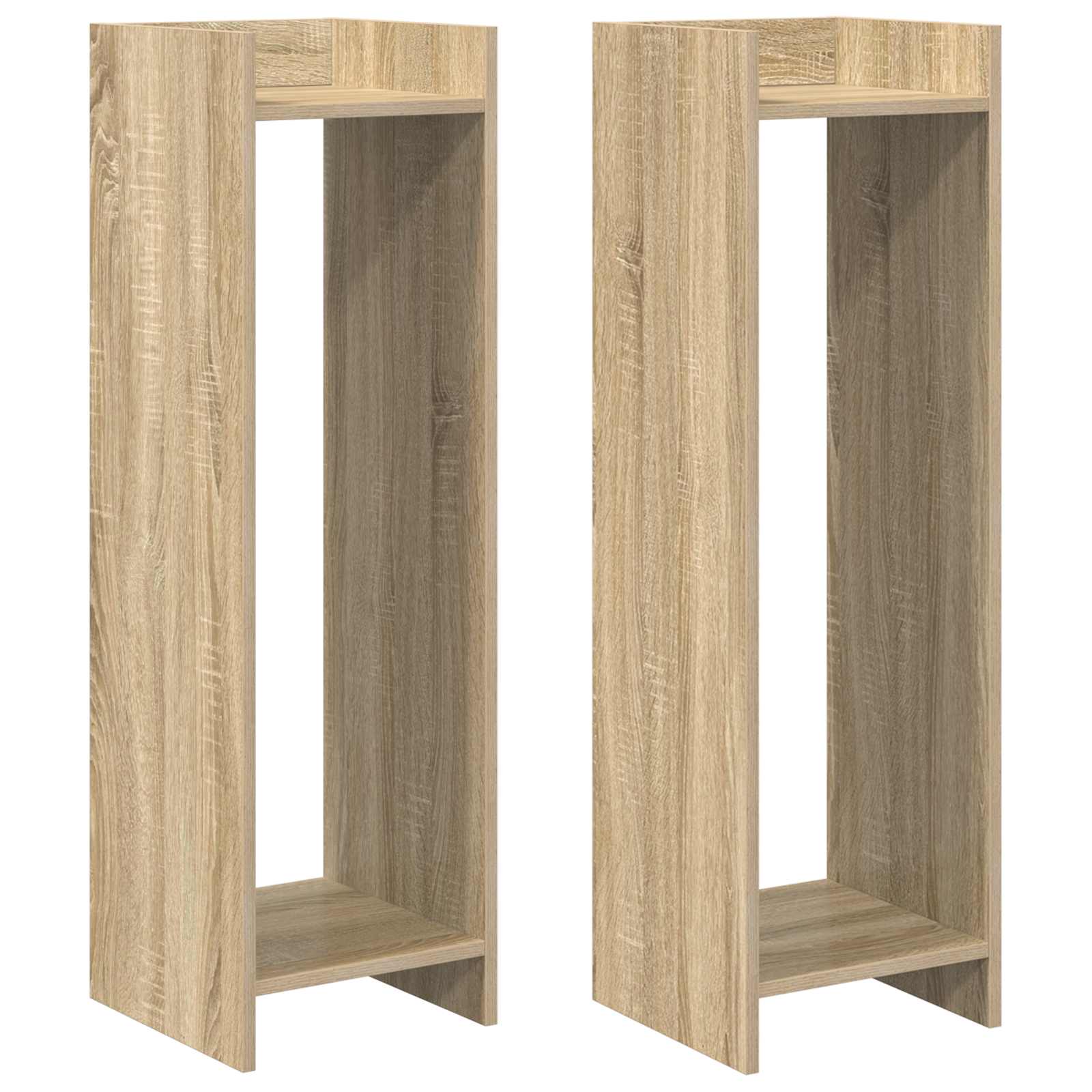 Supporto per piante 2 pz Rovere Sonoma 30 x 30 x 100 cm