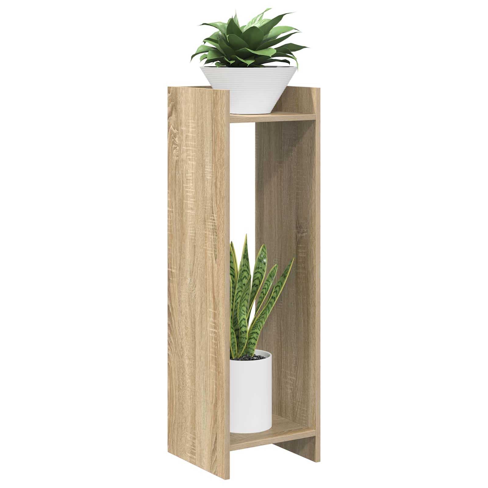 Supporto per piante 2 pz Rovere Sonoma 30 x 30 x 100 cm