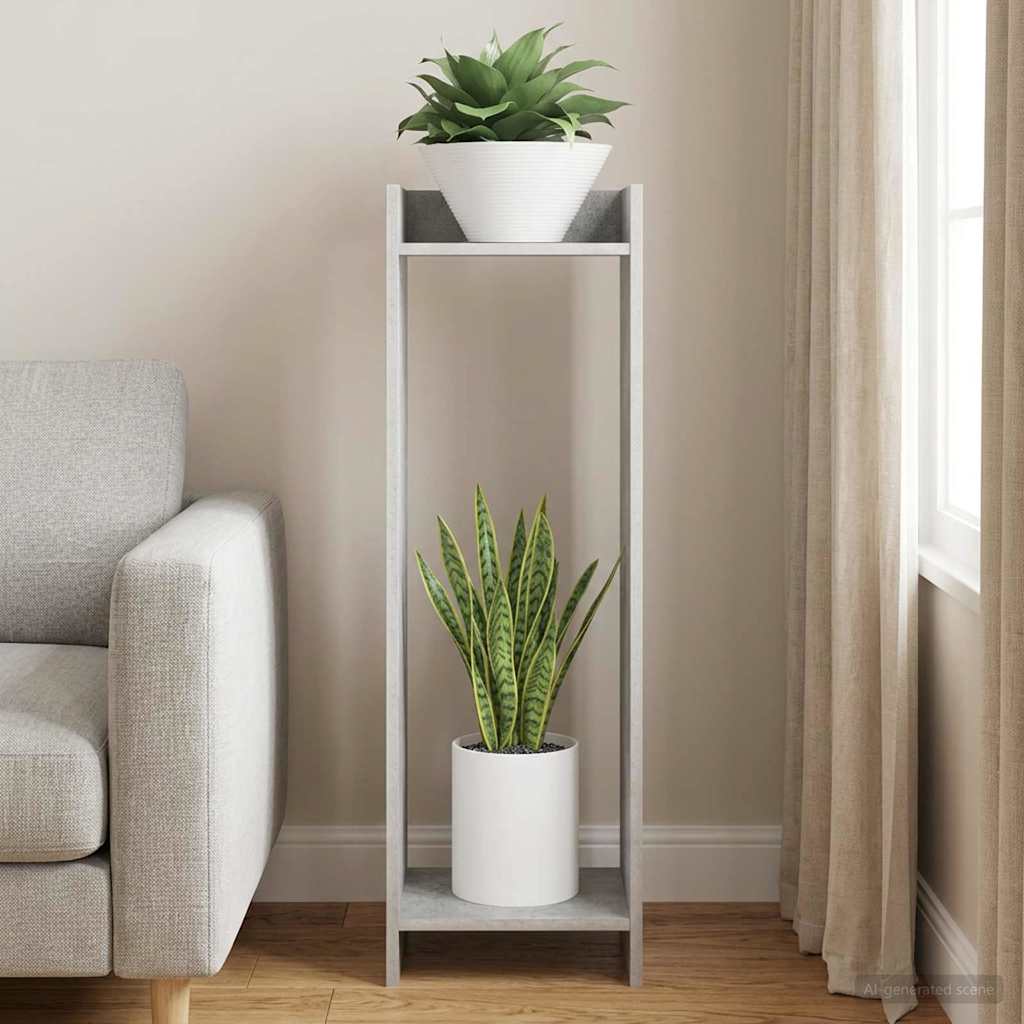 Supporto per piante Grigio Cemento 30 x 30 x 100 cm