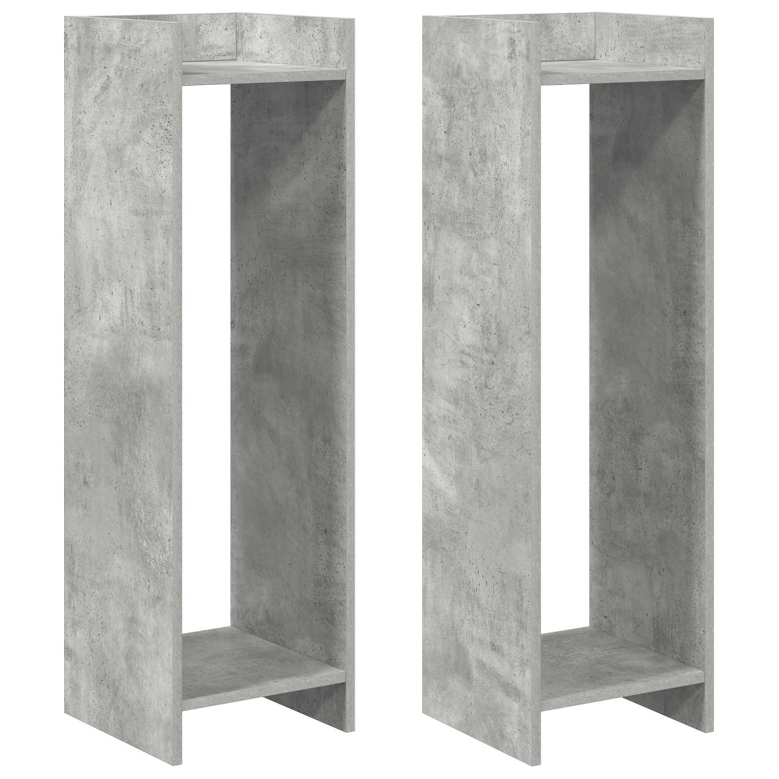 Supporto per piante 2 pz Grigio Cemento 30 x 30 x 100 cm