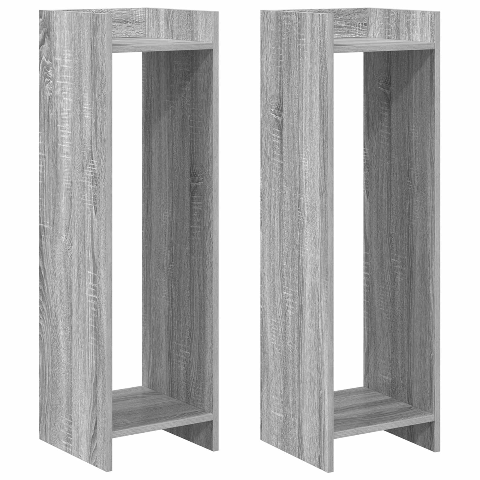 Supporto per piante 2 pz Sonoma grigio 30 x 30 x 100 cm