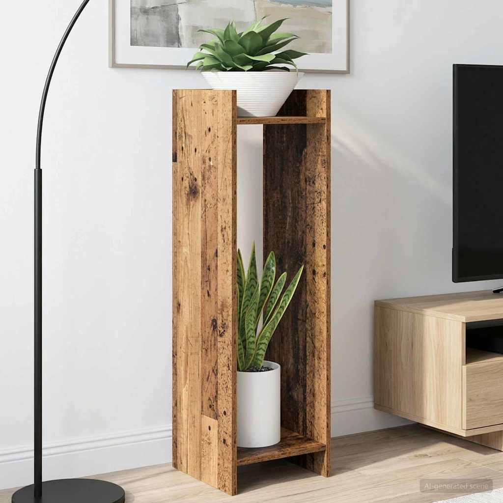 Supporto per piante 2 pz Legno antico 30 x 30 x 100 cm