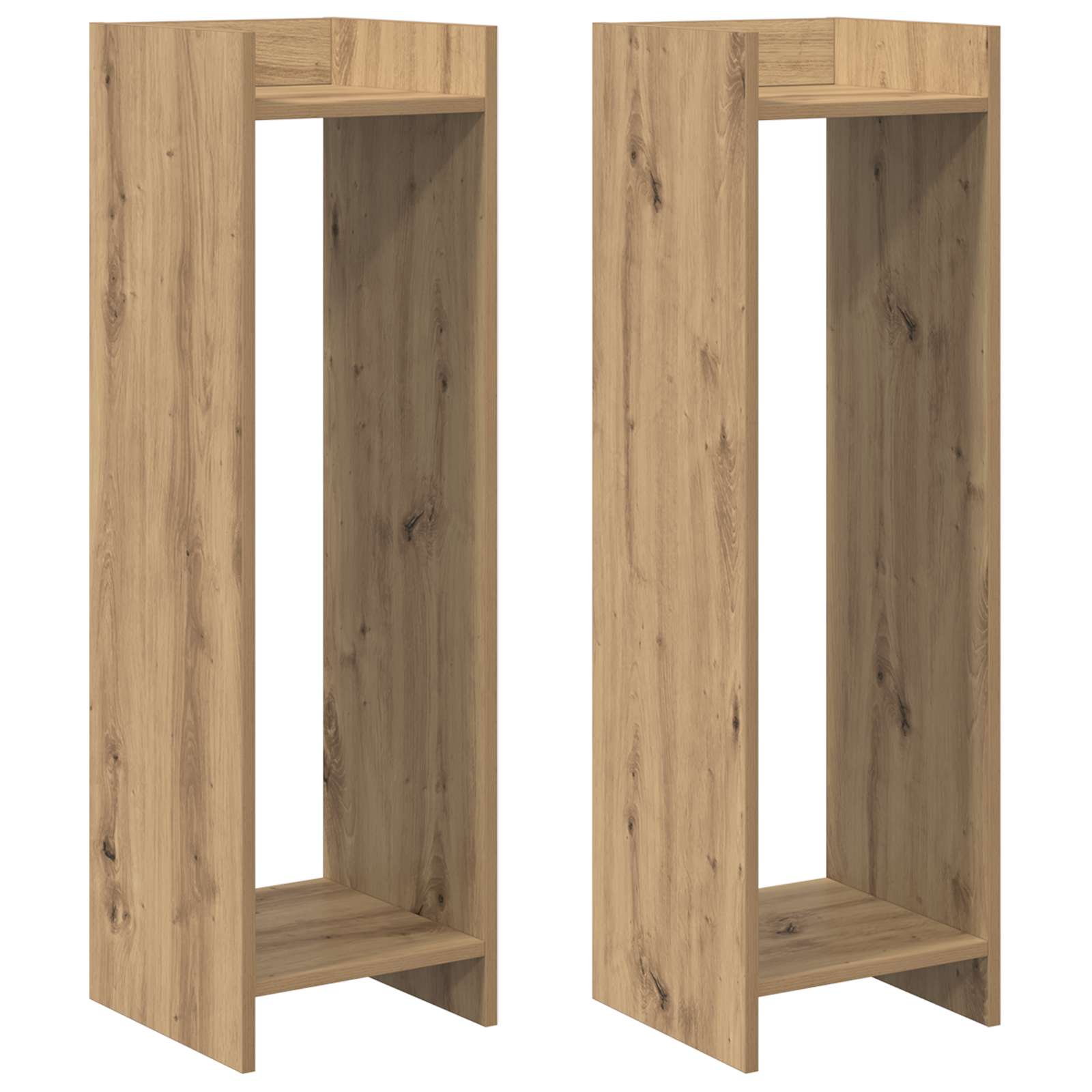 Supporto per piante 2 pz Rovere Artigianale 30 x 30 x 100 cm