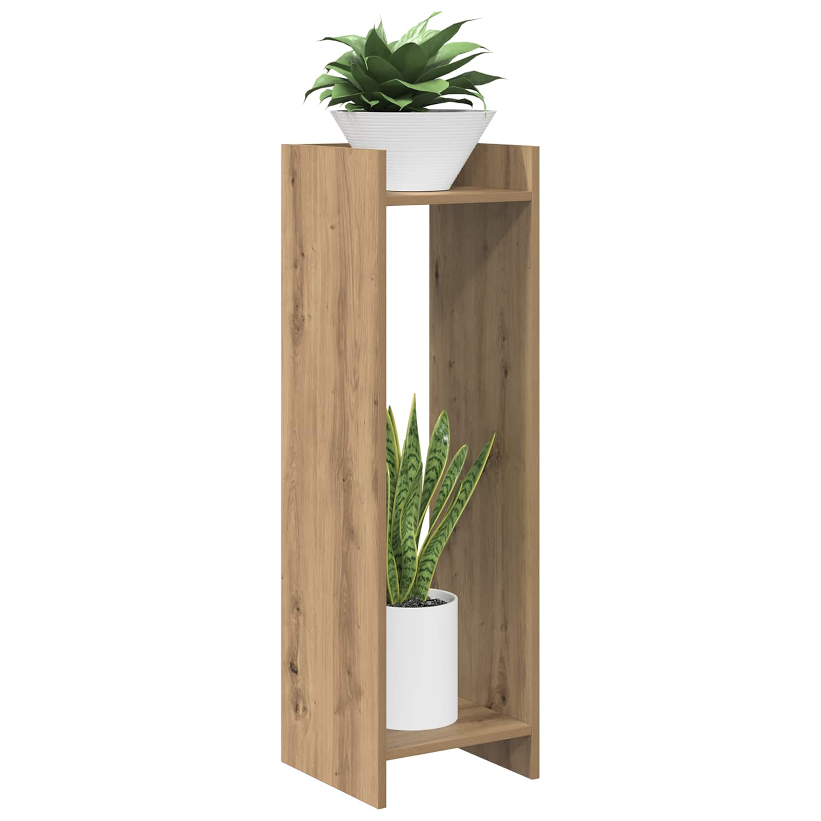 Supporto per piante 2 pz Rovere Artigianale 30 x 30 x 100 cm