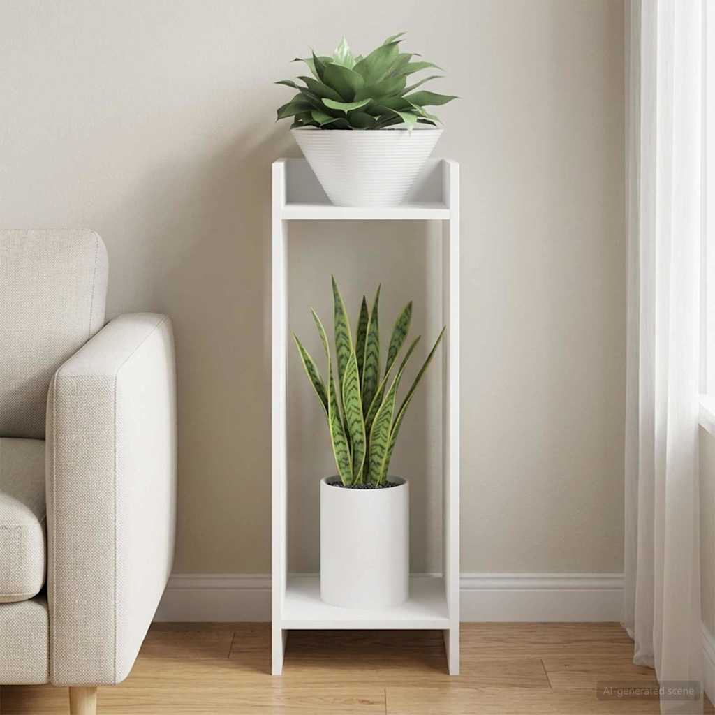Supporto per piante Bianco 30 x 30 x 80 cm Legno ingegnerizzato