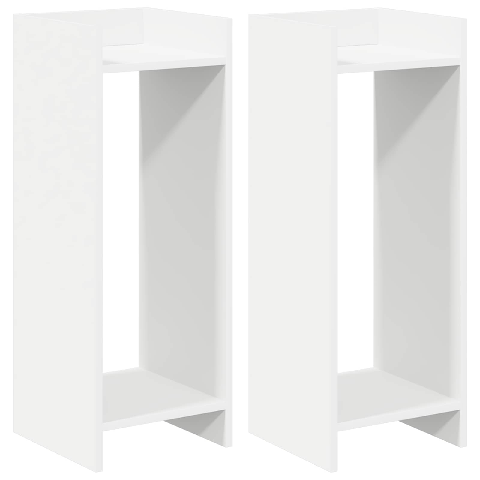 Supporto per piante 2 pz Bianco 30 x 30 x 80 cm