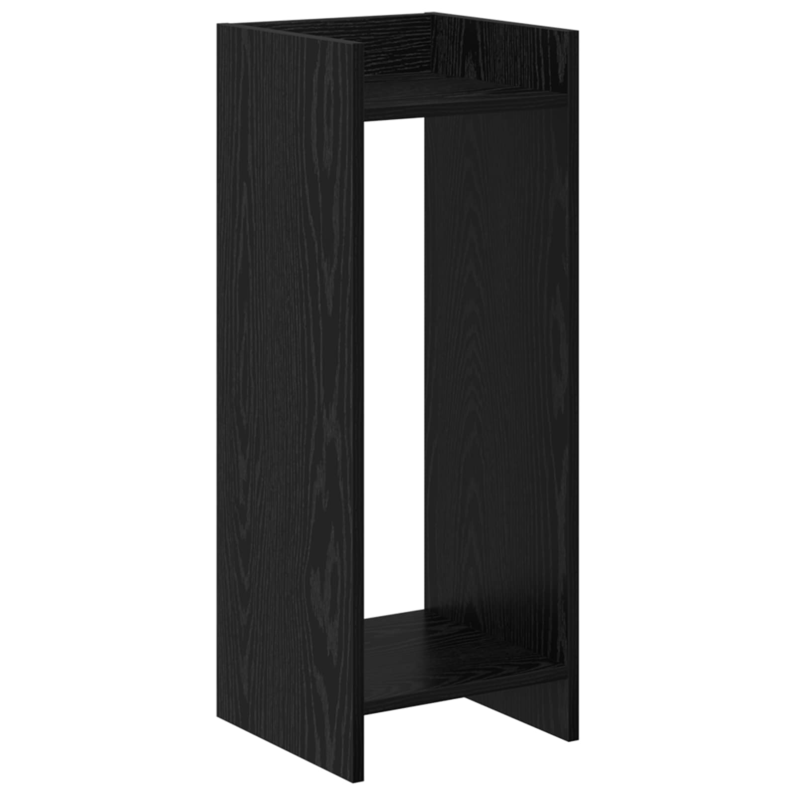 Supporto per piante 2 pz Rovere Nero 30 x 30 x 80 cm