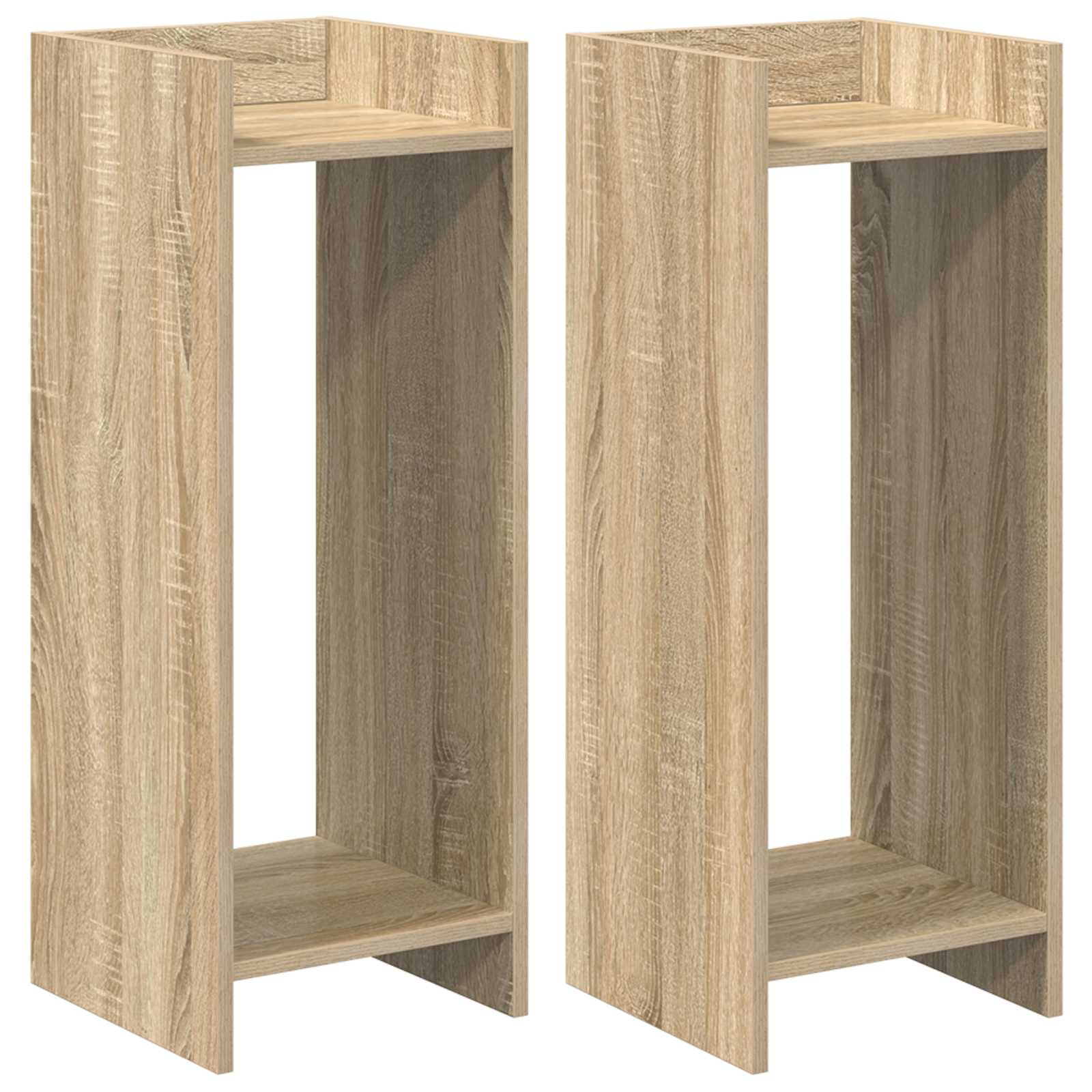 Supporto per piante 2 pz Rovere Sonoma 30 x 30 x 80 cm