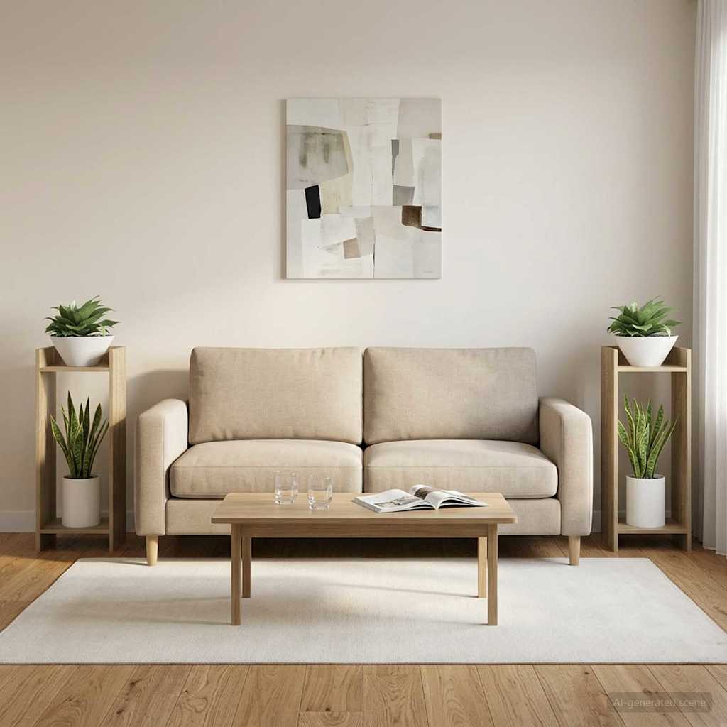 Supporto per piante 2 pz Rovere Sonoma 30 x 30 x 80 cm