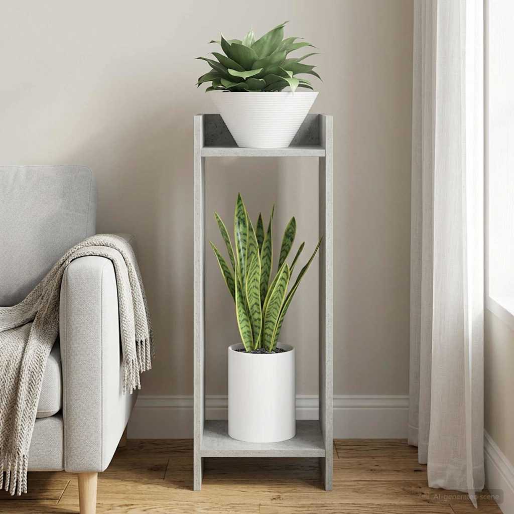 Supporto per piante Grigio Cemento 30 x 30 x 80 cm