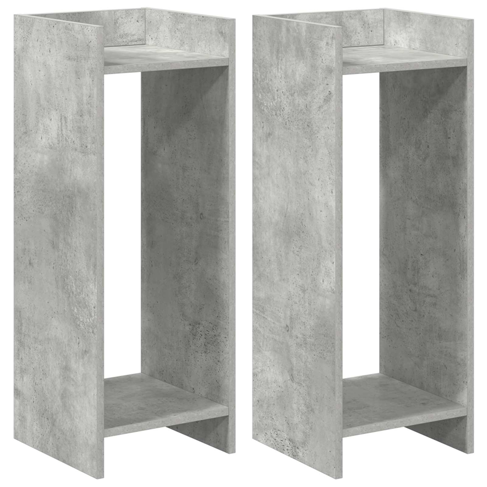 Supporto per piante 2 pz Grigio Cemento 30 x 30 x 80 cm