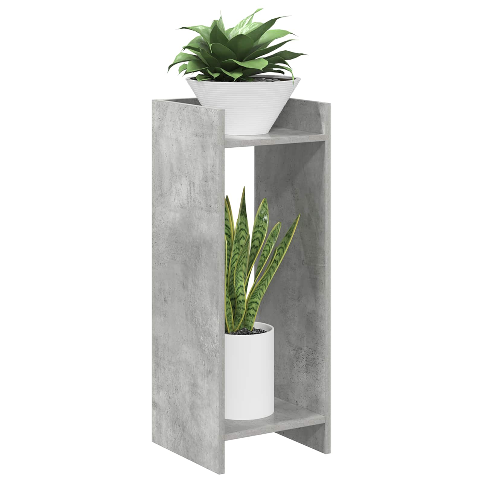 Supporto per piante 2 pz Grigio Cemento 30 x 30 x 80 cm