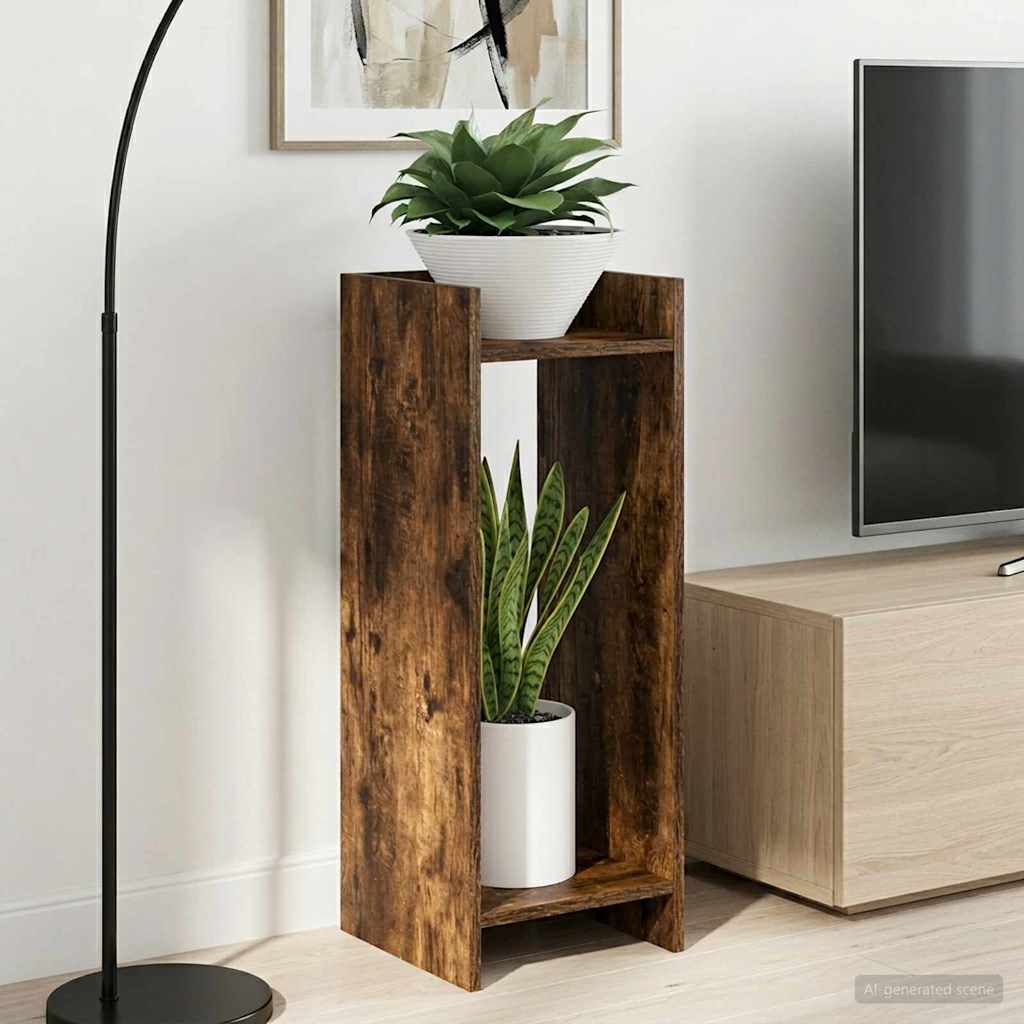 Supporto per piante Rovere Fumo 30 x 30 x 80 cm