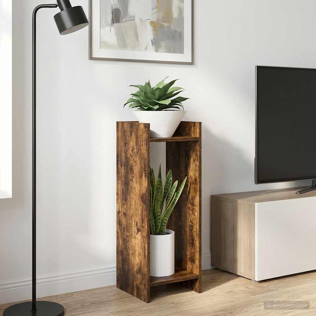 Supporto per piante 2 pz Rovere Fumo 30 x 30 x 80 cm