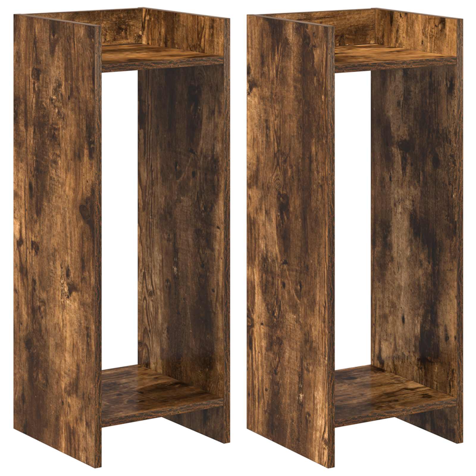 Supporto per piante 2 pz Rovere Fumo 30 x 30 x 80 cm