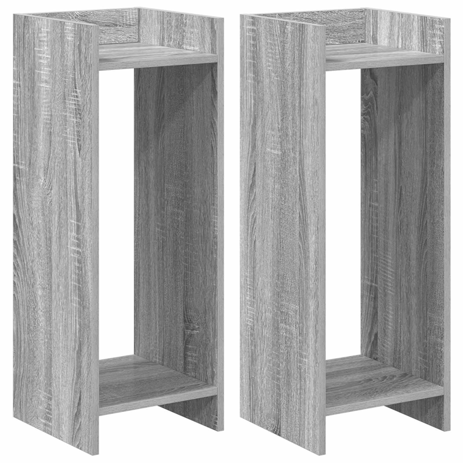 Supporto per piante 2 pz Sonoma grigio 30 x 30 x 80 cm