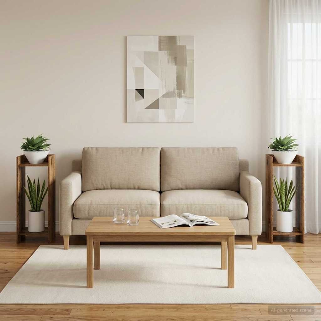 Supporto per piante 2 pz Legno antico 30 x 30 x 80 cm