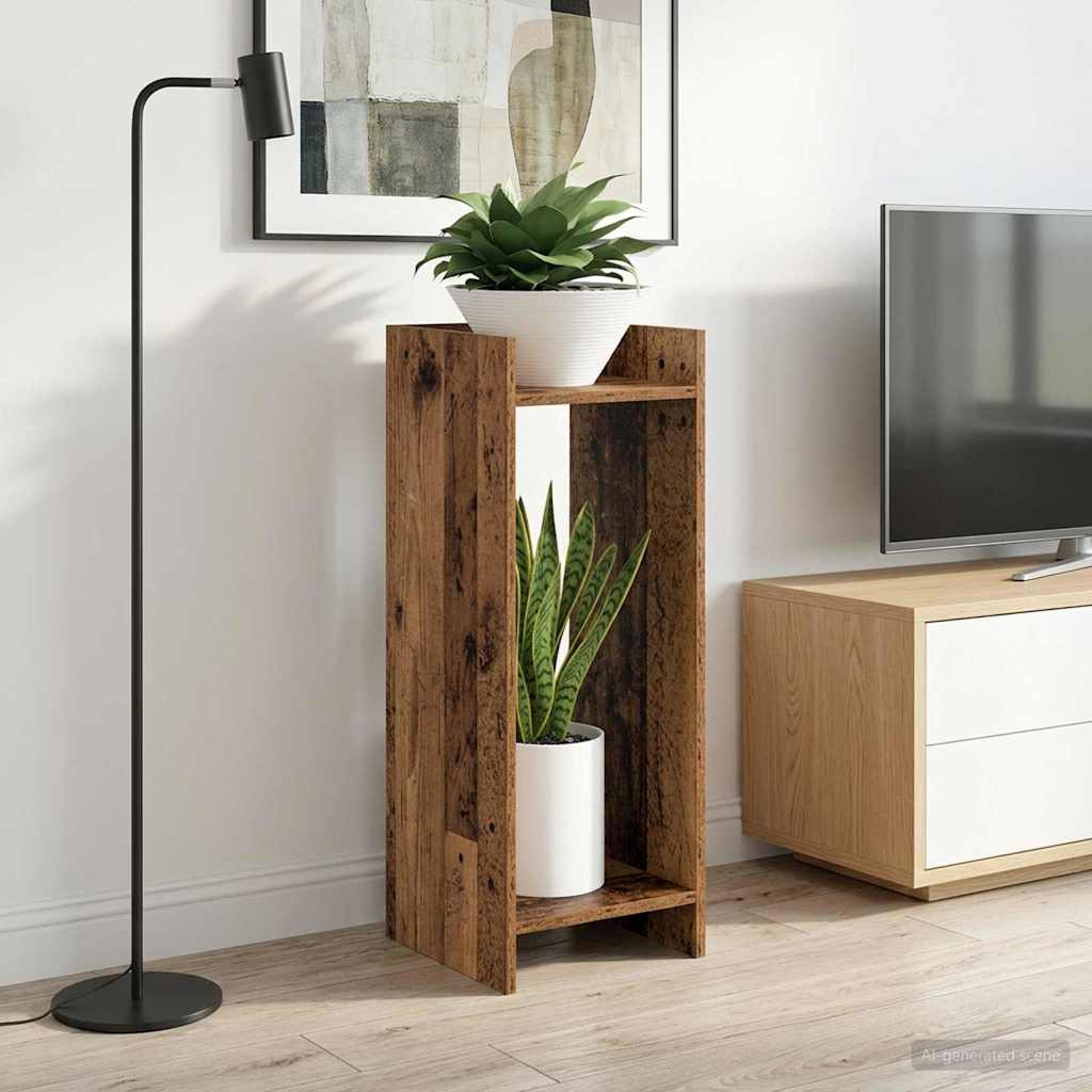 Supporto per piante 2 pz Legno antico 30 x 30 x 80 cm