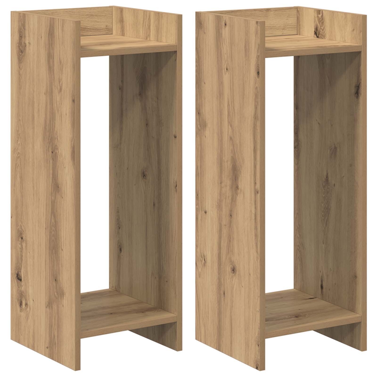 Supporto per piante 2 pz Rovere Artigianale 30 x 30 x 80 cm