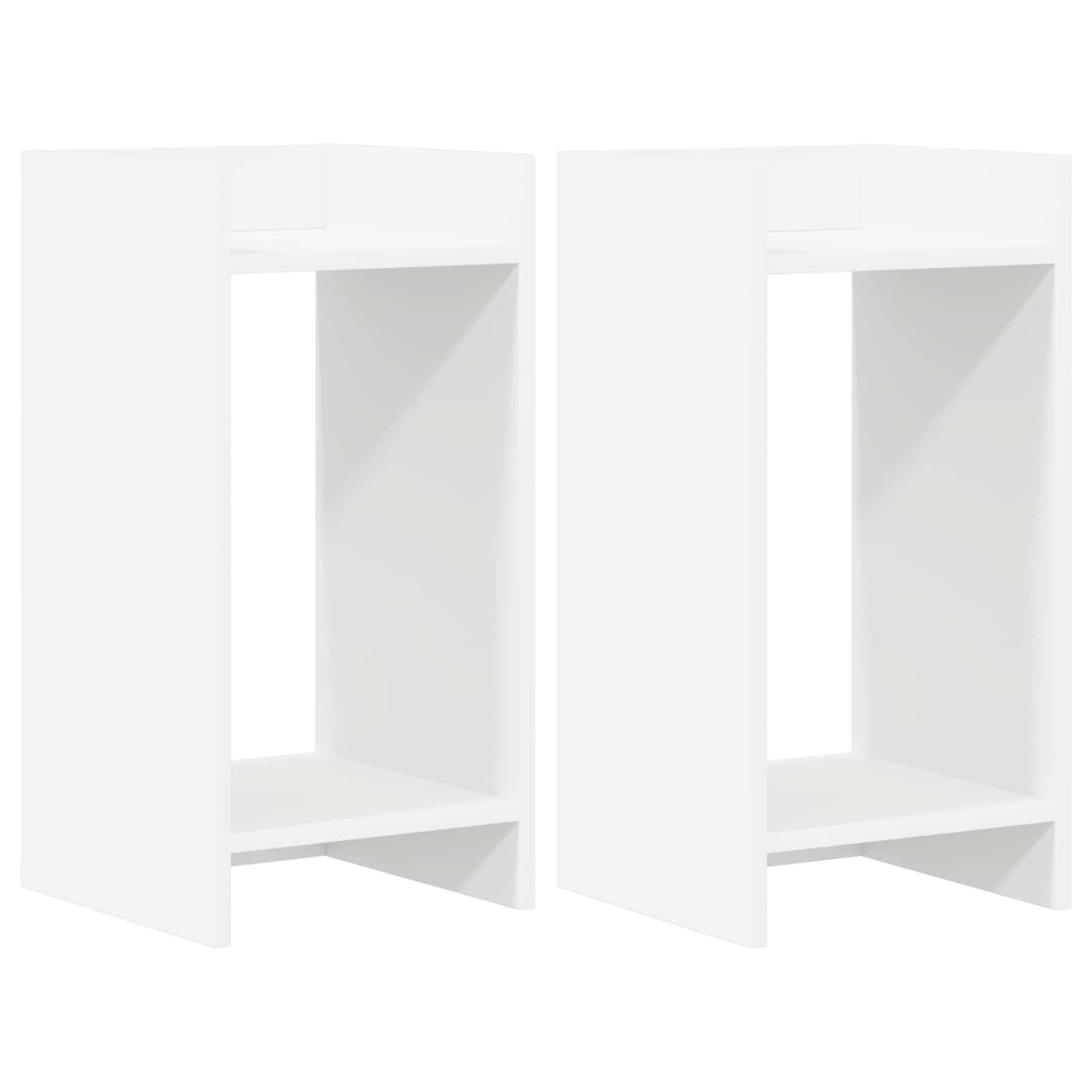 Supporto per piante 2 pz Bianco 30 x 30 x 60 cm