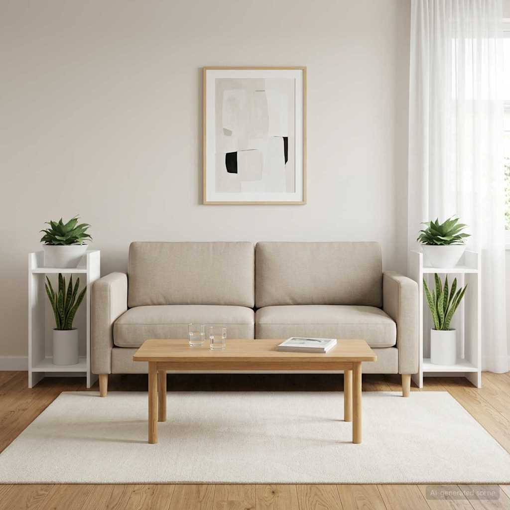 Supporto per piante 2 pz Bianco 30 x 30 x 60 cm